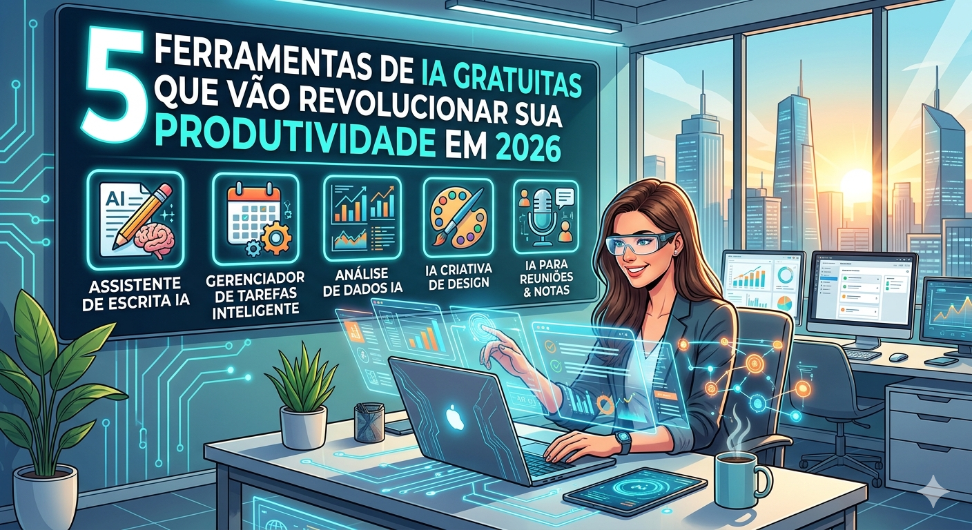 5 Ferramentas de IA Gratuitas para Produtividade em 2026