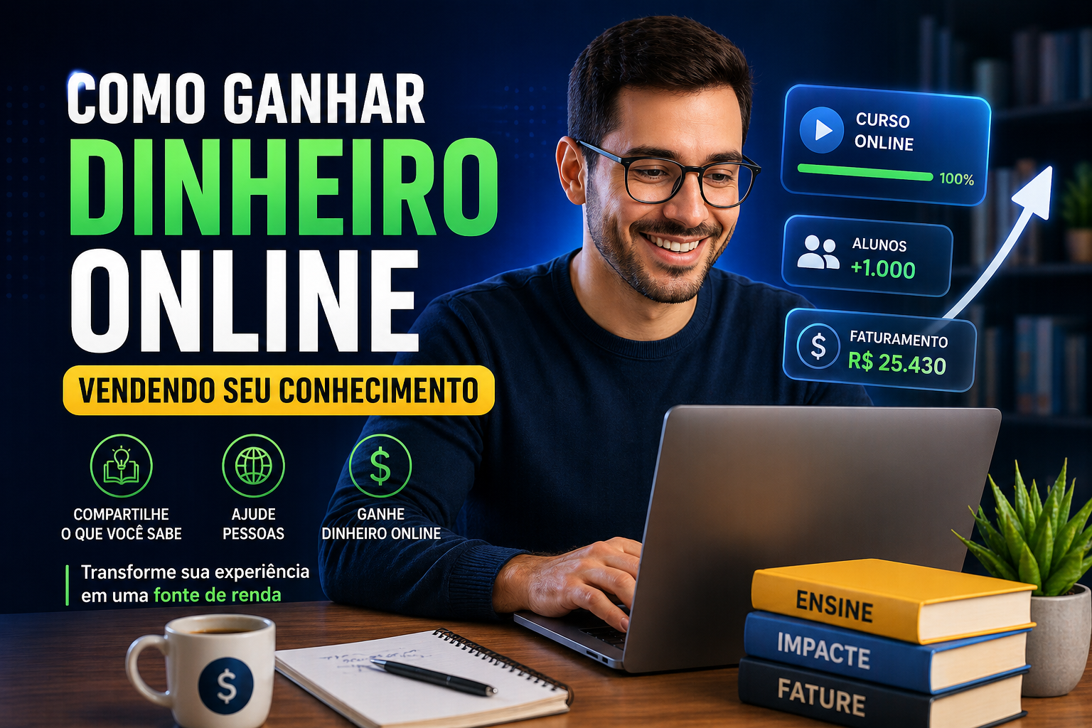 Como Ganhar Dinheiro Online Vendendo seu Conhecimento